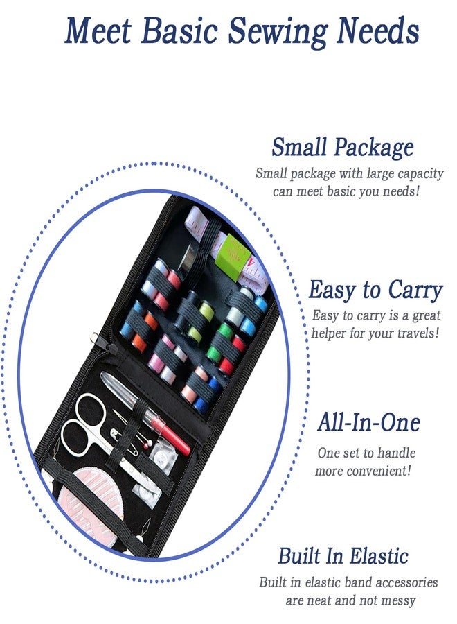 SHANDERBAR Sewing Kit,Sewing Bag Set, Portable Sewing Kit - DIY Supplies with Accessories, Ideal for Adults, Beginners, Travelers and More. Includes Black Handbag. - Image 3